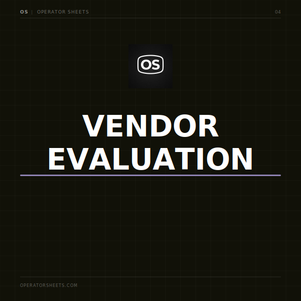 Vendor Evaluation